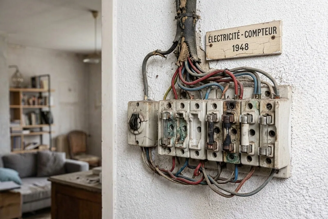 Électricien à Montreuil — avant (chantier 1)